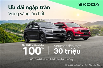 ƯU ĐÃI 100% PHÍ TRƯỚC BẠ CÙNG SKODA VIỆT NAM